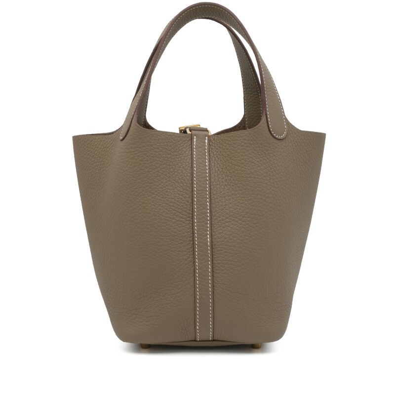 Hermès Etoupe Clemence Picotin Lock 18 Gold Hardware Hermès Etoupe Clemence Picotin Lock 18 Gold Hardware