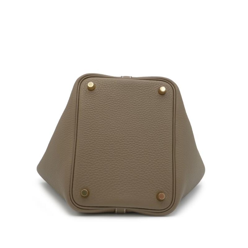 Hermès Etoupe Clemence Picotin Lock 18 Gold Hardware Hermès Etoupe Clemence Picotin Lock 18 Gold Hardware