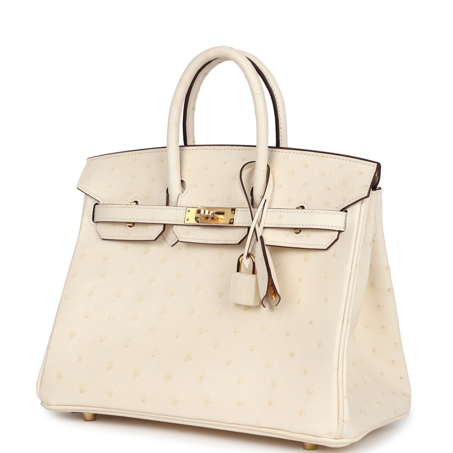 Hermès Birkin 25 Nata Ostrich Gold Hardware Hermès Birkin 25 Nata Ostrich Gold Hardware