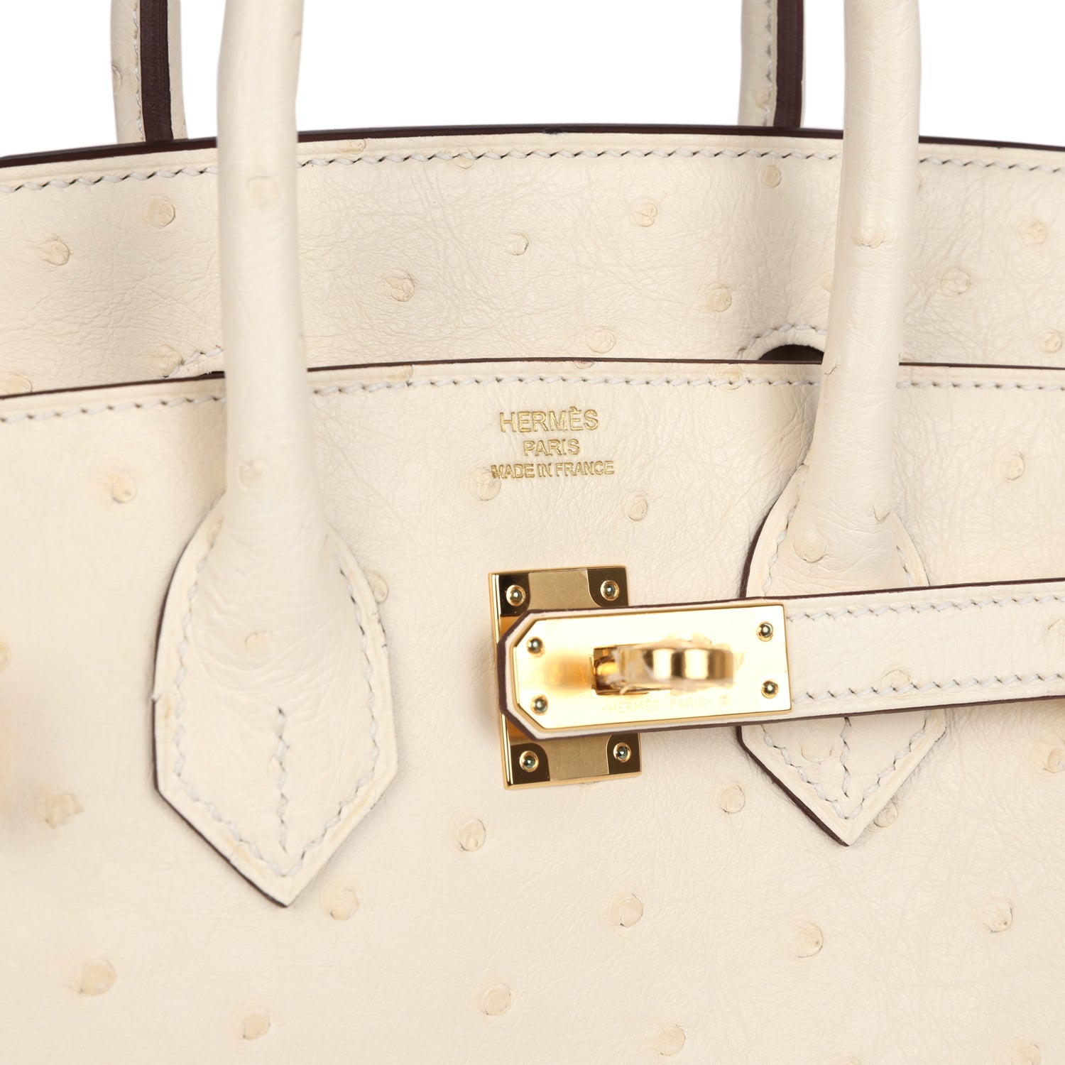 Hermès Birkin 25 Nata Ostrich Gold Hardware Hermès Birkin 25 Nata Ostrich Gold Hardware
