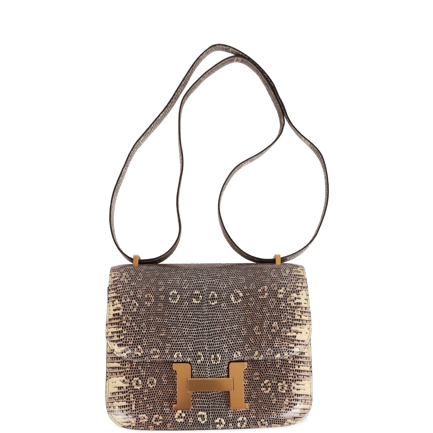 Hermès Mini Constance 18 Ombre Lizard Varanus Salvator Gold Hardware Hermès Mini Constance 18 Ombre Lizard Varanus Salvator Gold Hardware
