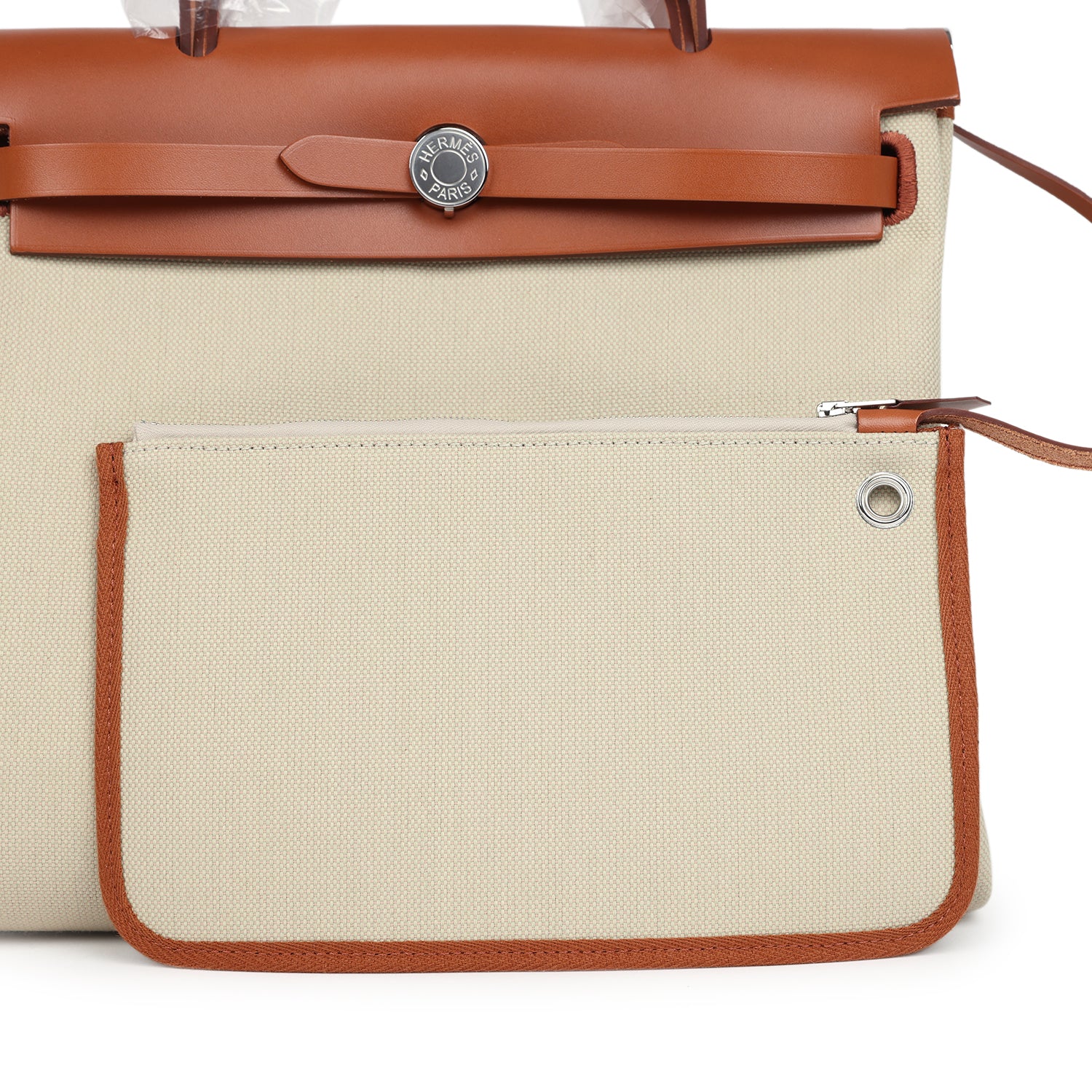 Hermès Herbag Zip PM 31 Beton Toile H & Fauve Vache Hunter Palladium Hardware Hermès Herbag Zip PM 31 Beton Toile H & Fauve Vache Hunter Palladium Hardware