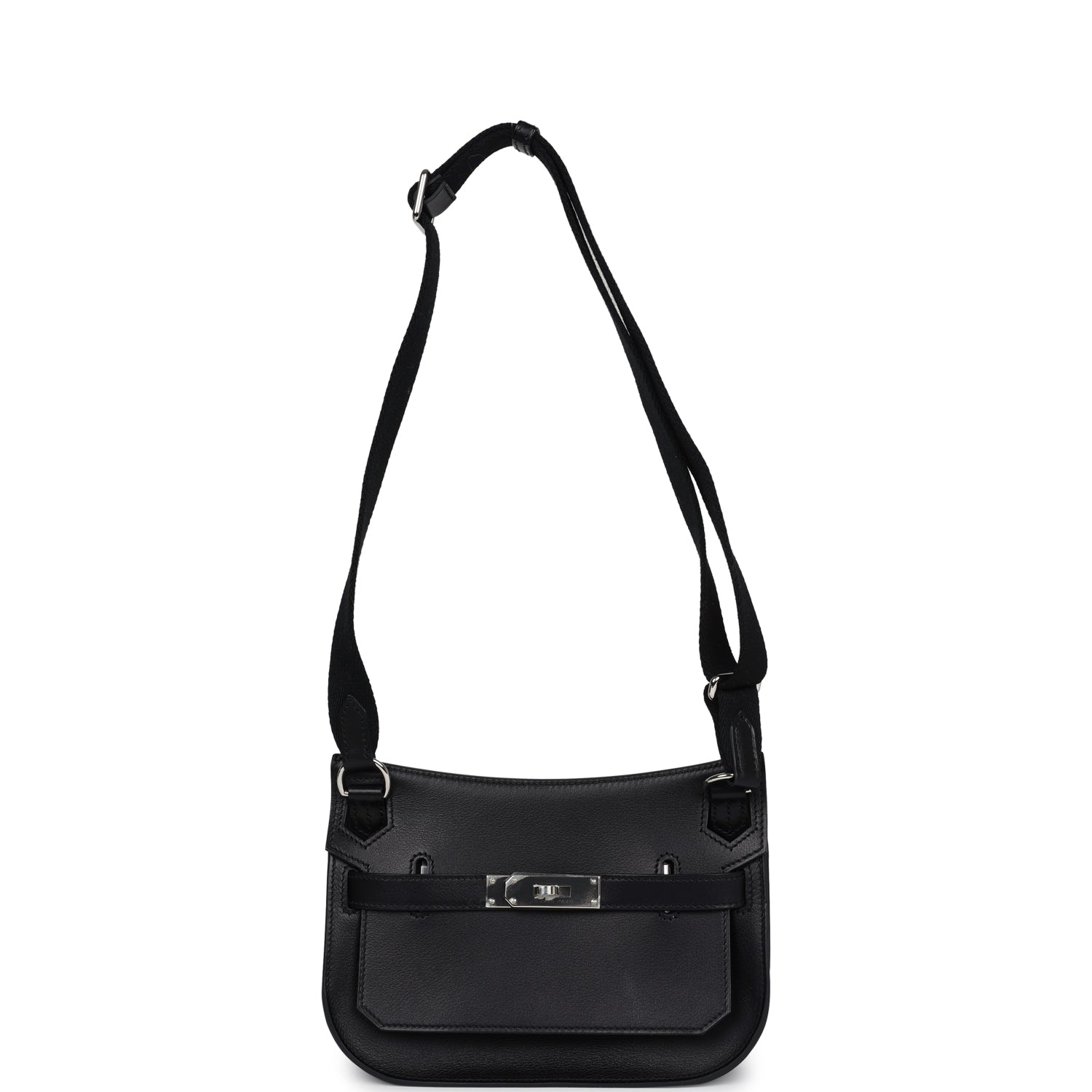 Hermès Jypsiere Mini Black Evercolor Palladium Hardware Hermès Jypsiere Mini Black Evercolor Palladium Hardware