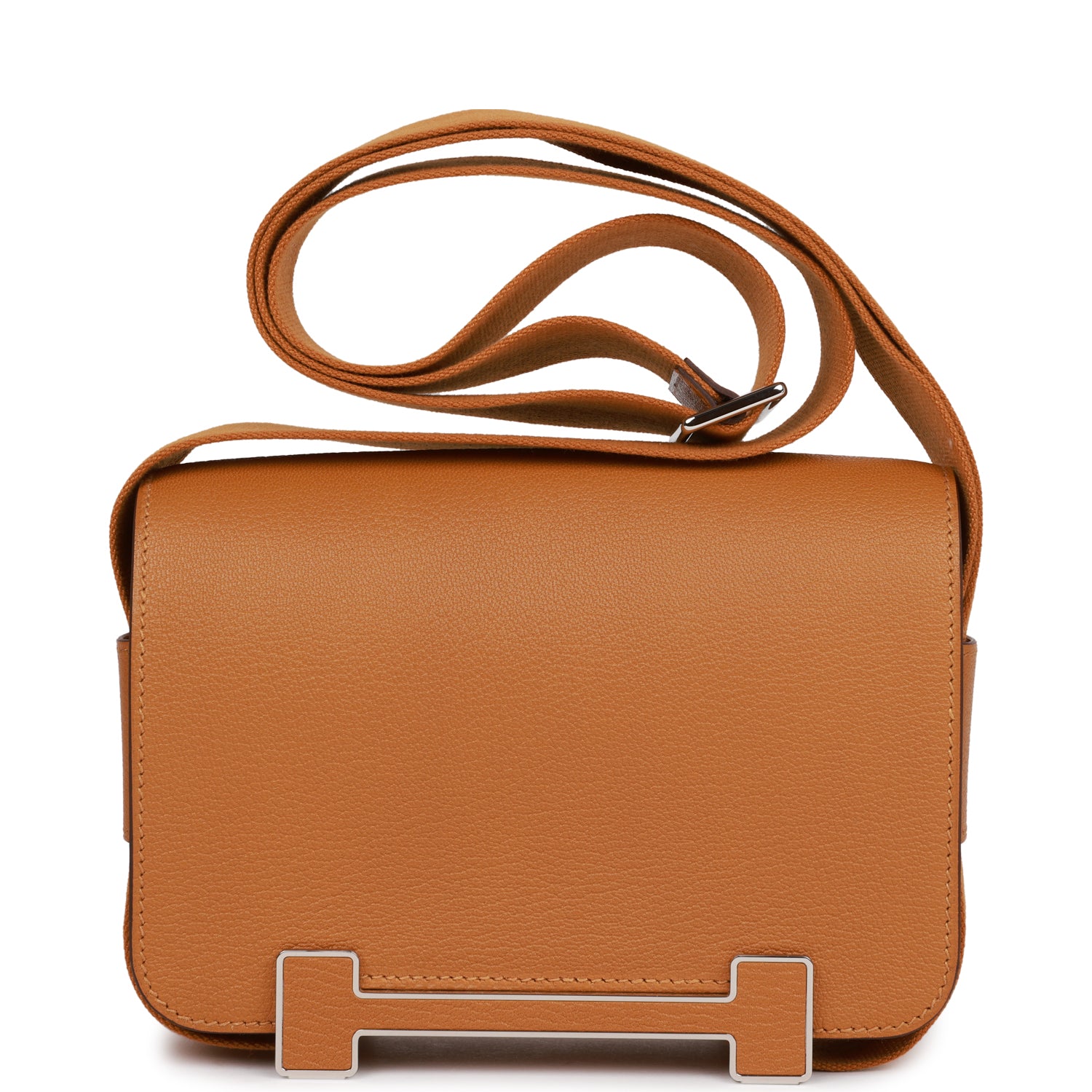Hermès Geta Caramel Chevre Palladium Hardware Hermès Geta Caramel Chevre Palladium Hardware