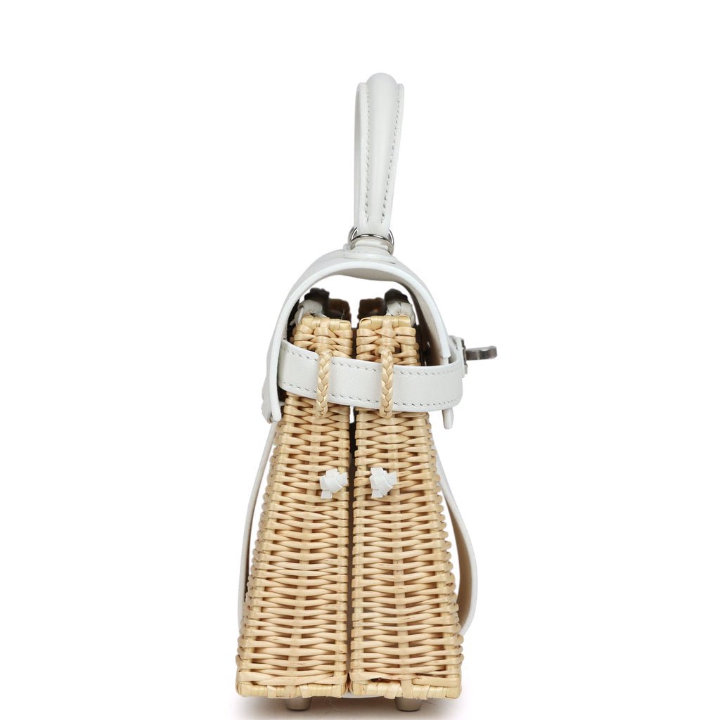 Hermès Mini Picnic Kelly 20 White Swift Palladium Hardware Hermès Mini Picnic Kelly 20 White Swift Palladium Hardware