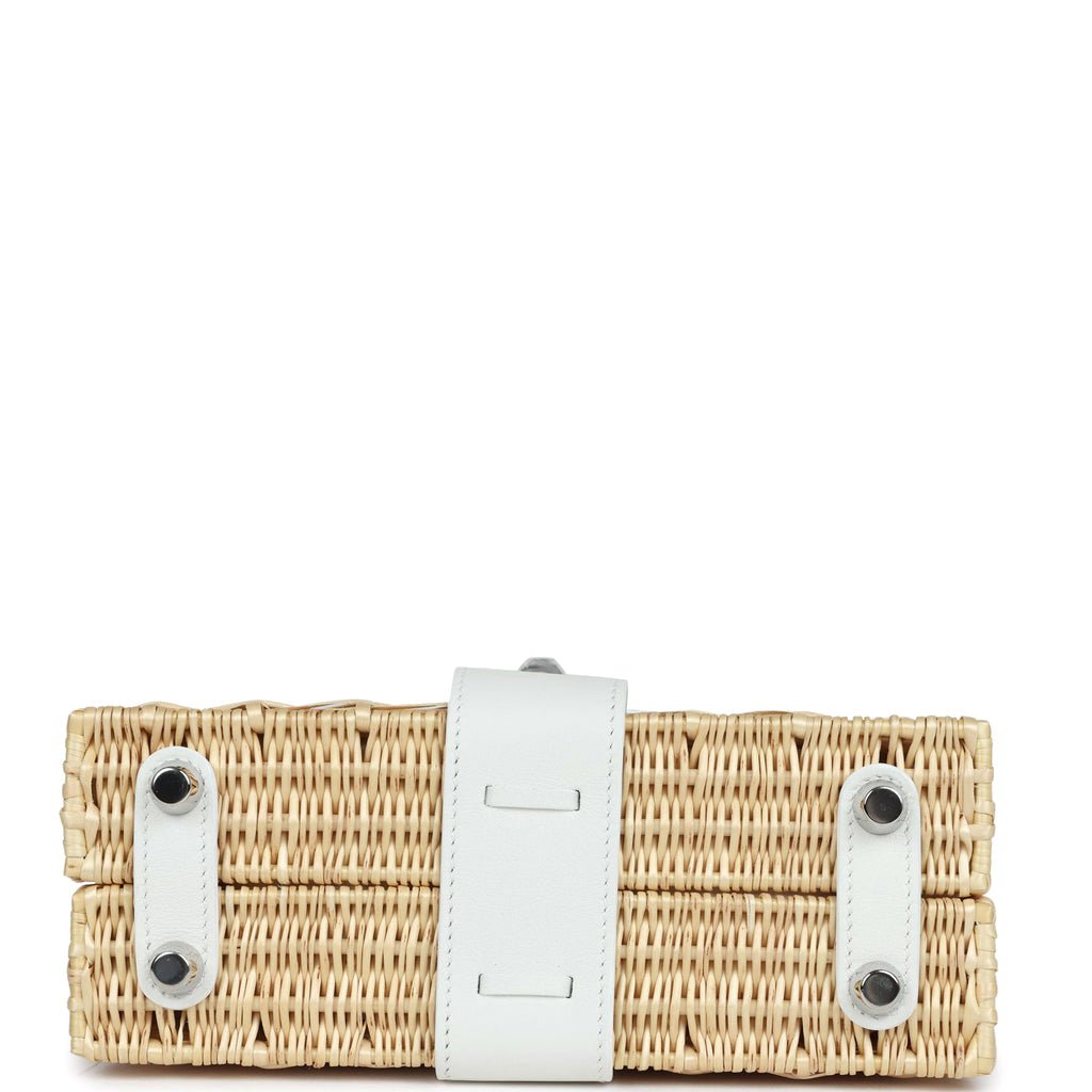 Hermès Mini Picnic Kelly 20 White Swift Palladium Hardware Hermès Mini Picnic Kelly 20 White Swift Palladium Hardware
