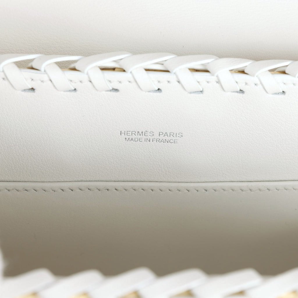 Hermès Mini Picnic Kelly 20 White Swift Palladium Hardware Hermès Mini Picnic Kelly 20 White Swift Palladium Hardware