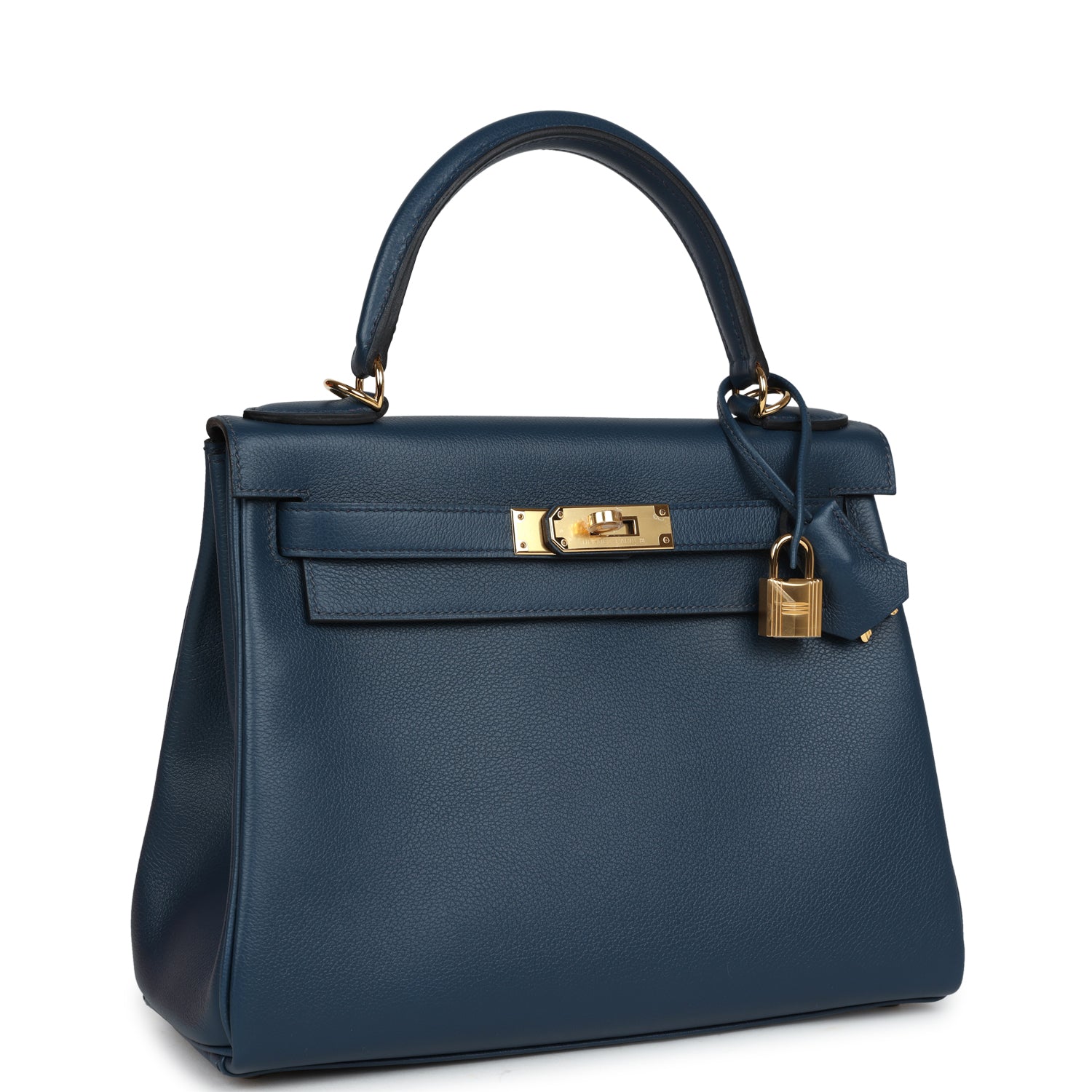 Hermès Kelly Retourne 28 Deep Bleu Evercolor Gold Hardware Hermès Kelly Retourne 28 Deep Bleu Evercolor Gold Hardware