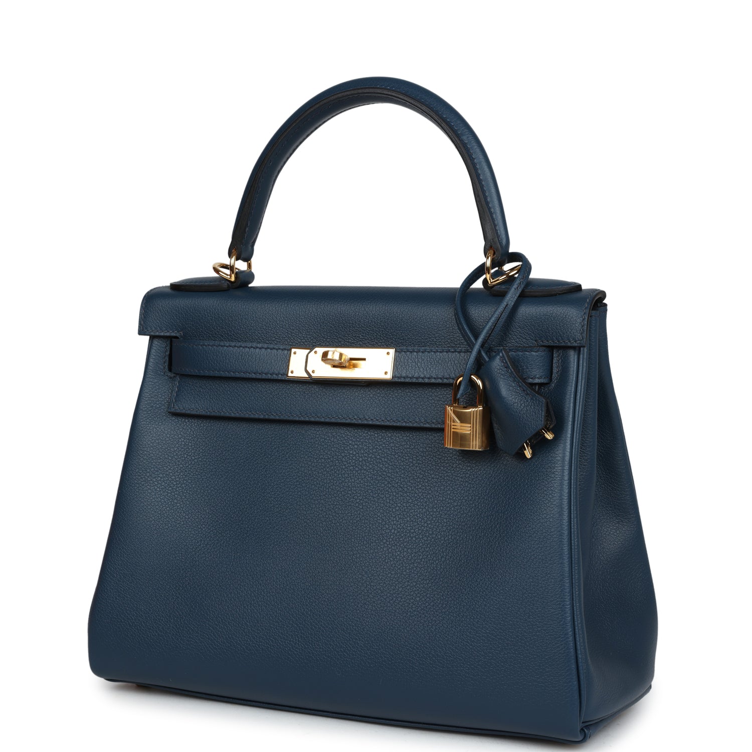 Hermès Kelly Retourne 28 Deep Bleu Evercolor Gold Hardware Hermès Kelly Retourne 28 Deep Bleu Evercolor Gold Hardware