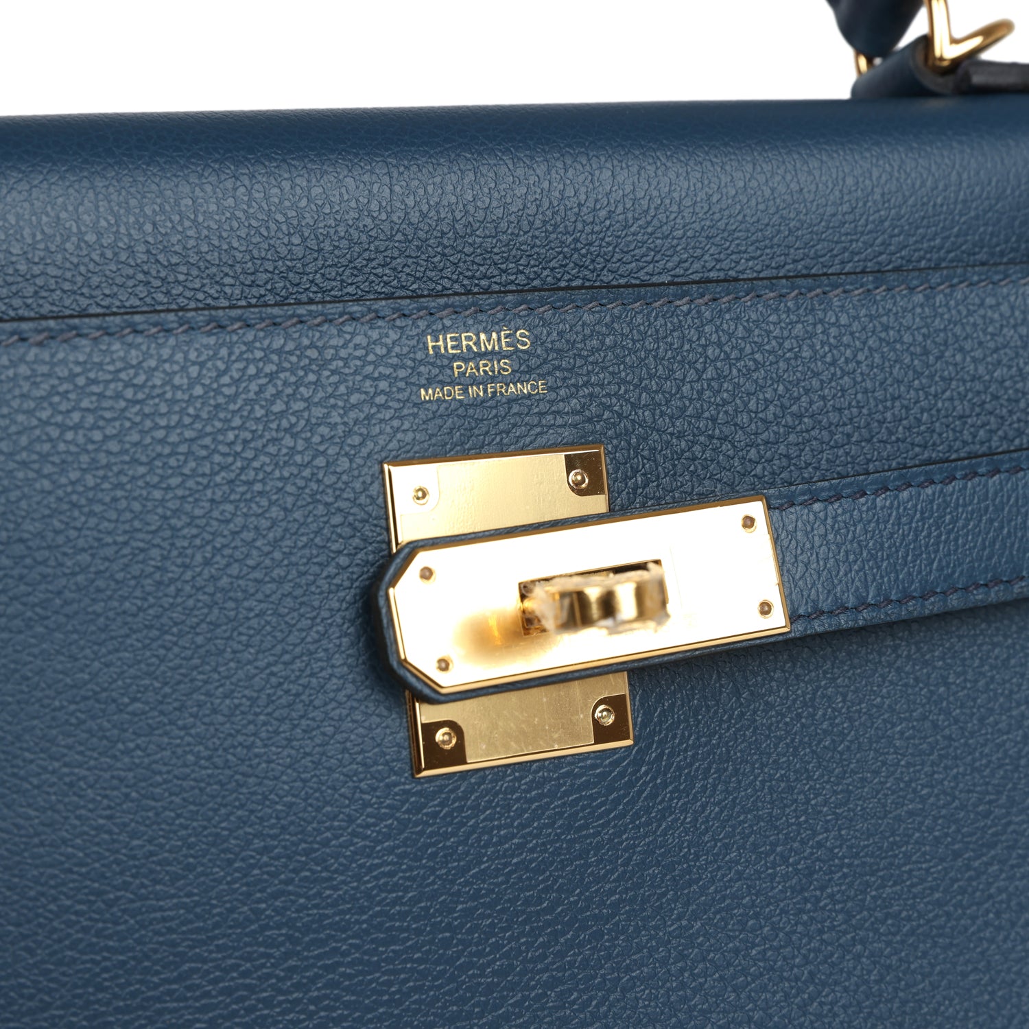 Hermès Kelly Retourne 28 Deep Bleu Evercolor Gold Hardware Hermès Kelly Retourne 28 Deep Bleu Evercolor Gold Hardware