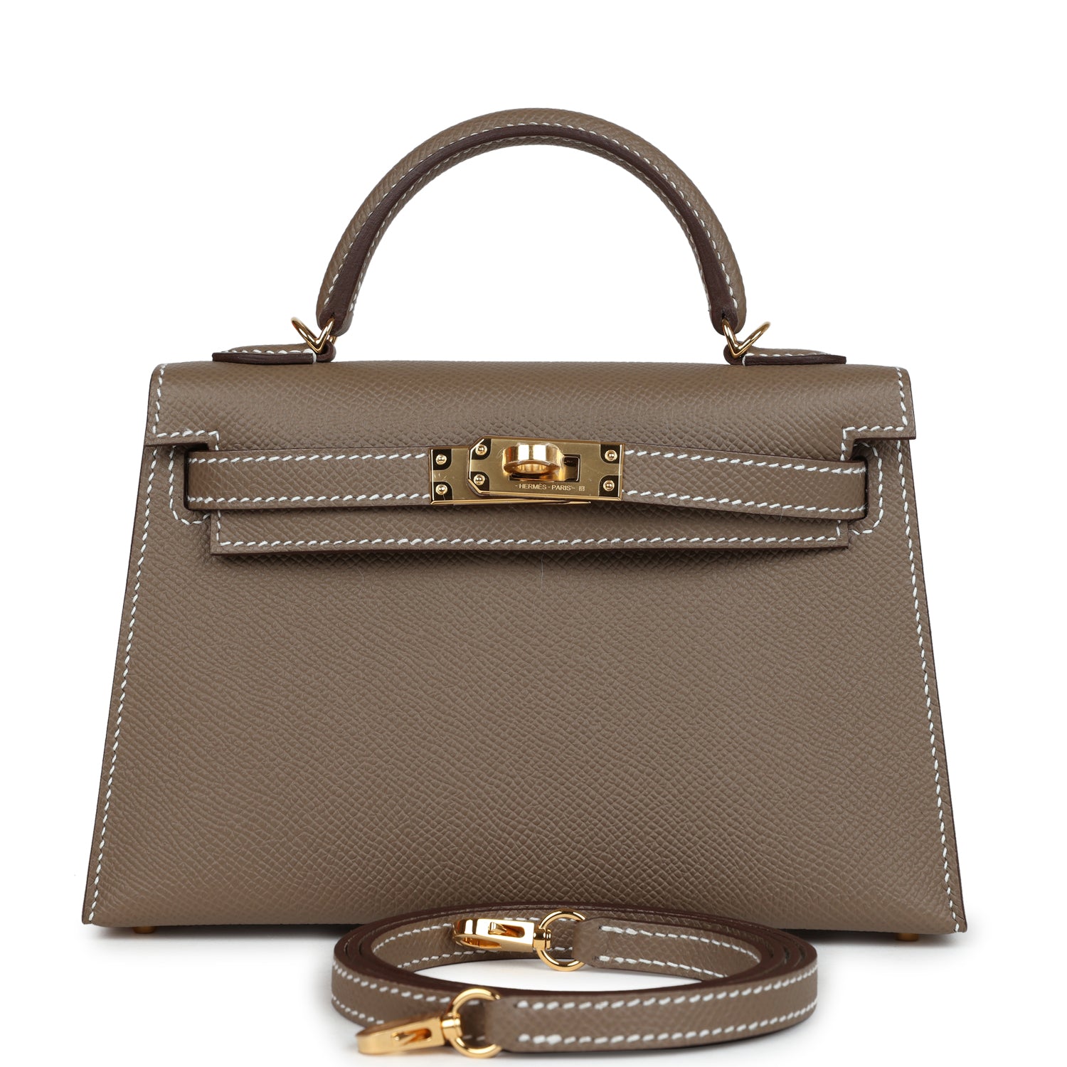 Hermès Kelly Sellier 20 Etoupe Epsom Gold Hardware Hermès Kelly Sellier 20 Etoupe Epsom Gold Hardware