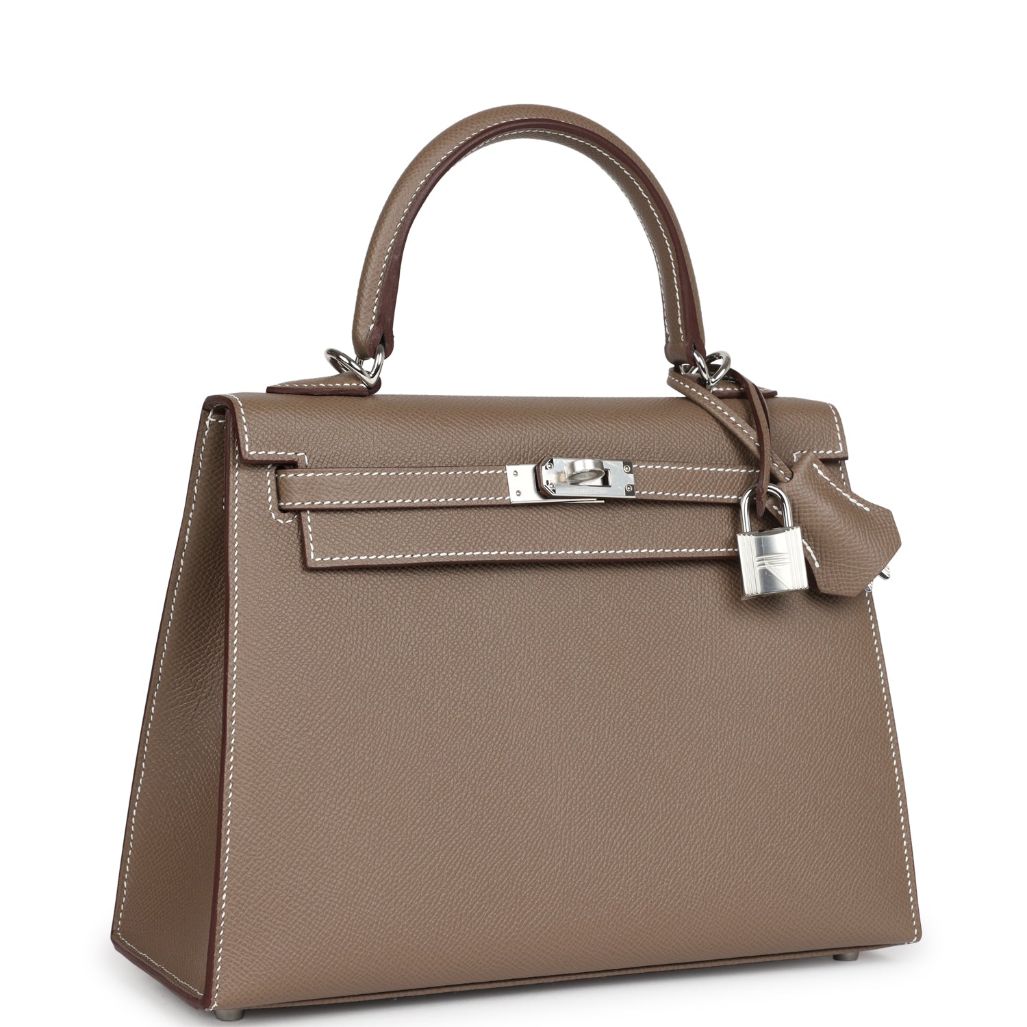 Hermès Kelly Sellier 25 Etoupe Epsom Palladium Hardware Hermès Kelly Sellier 25 Etoupe Epsom Palladium Hardware