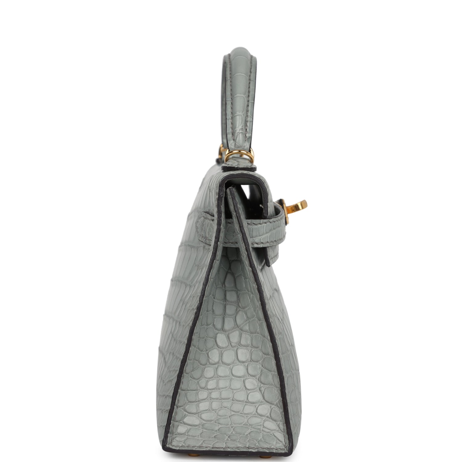 Hermès Kelly Sellier 20 Gris Ciment Matte Alligator Gold Hardware Hermès Kelly Sellier 20 Gris Ciment Matte Alligator Gold Hardware