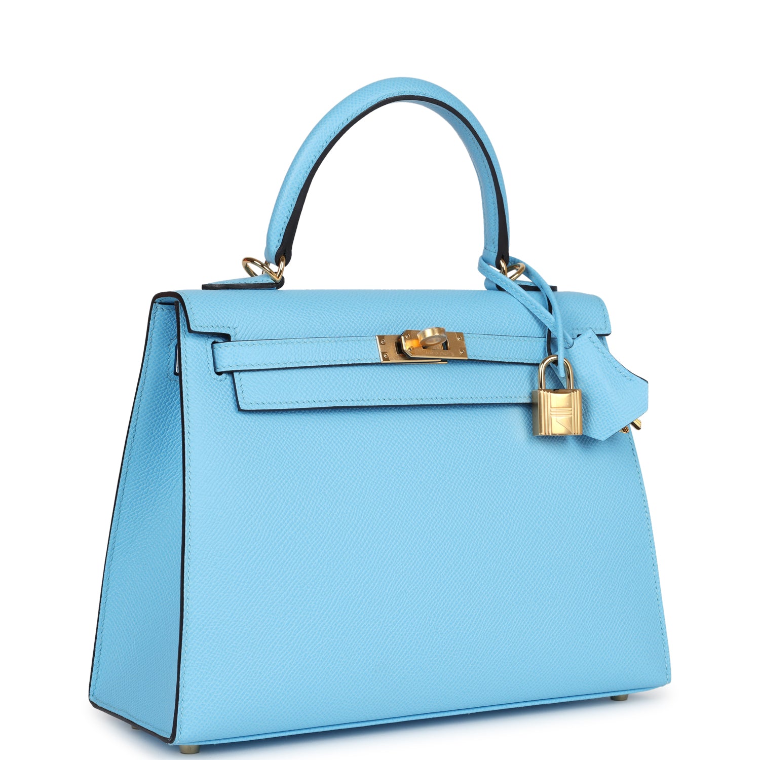 Hermès Kelly Sellier 25 Celeste Epsom Gold Hardware Hermès Kelly Sellier 25 Celeste Epsom Gold Hardware