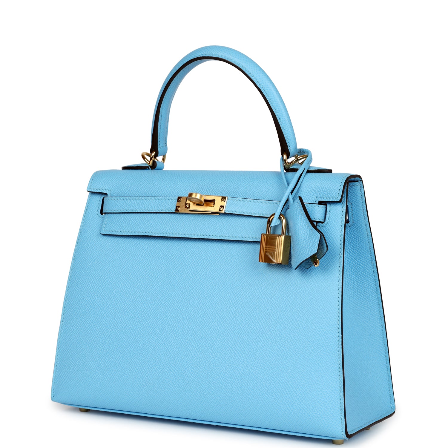 Hermès Kelly Sellier 25 Celeste Epsom Gold Hardware Hermès Kelly Sellier 25 Celeste Epsom Gold Hardware