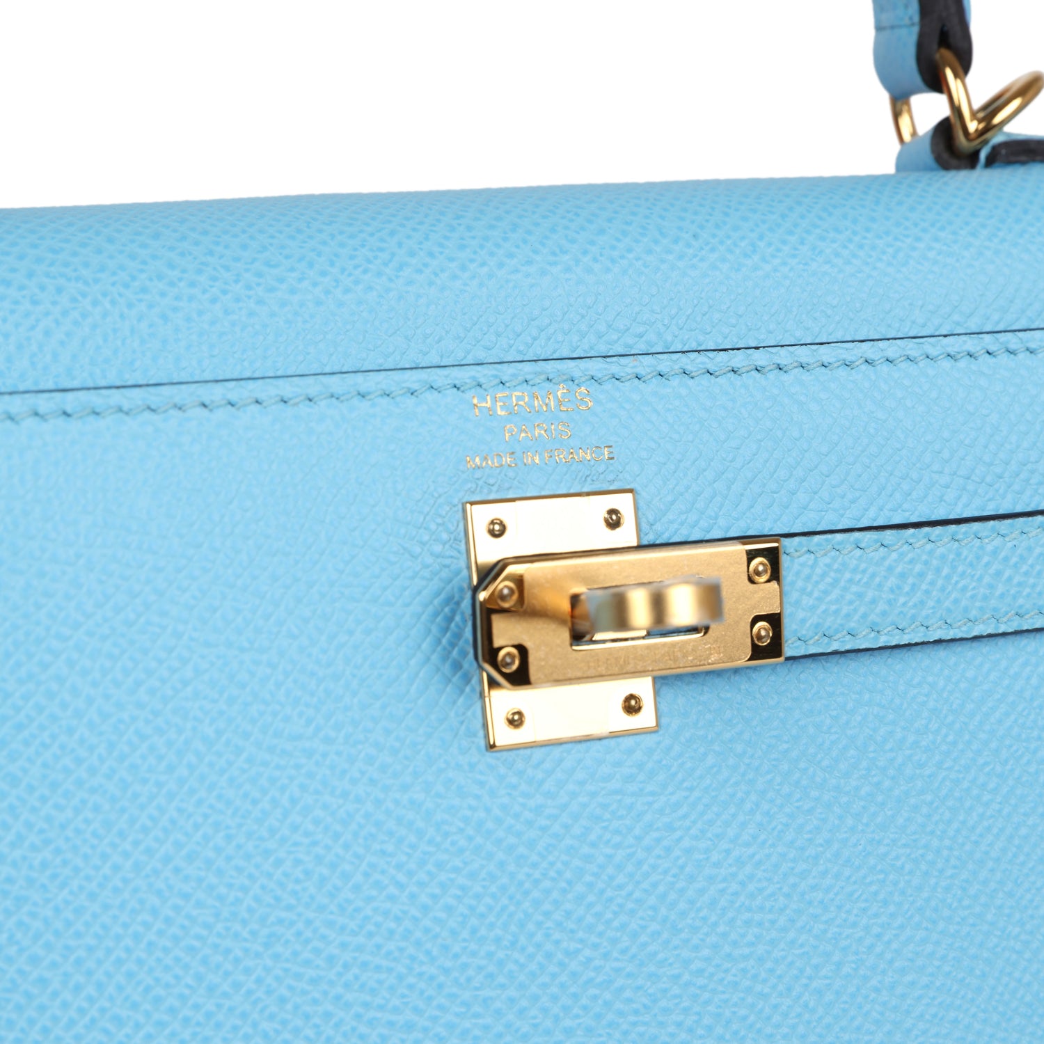 Hermès Kelly Sellier 25 Celeste Epsom Gold Hardware Hermès Kelly Sellier 25 Celeste Epsom Gold Hardware