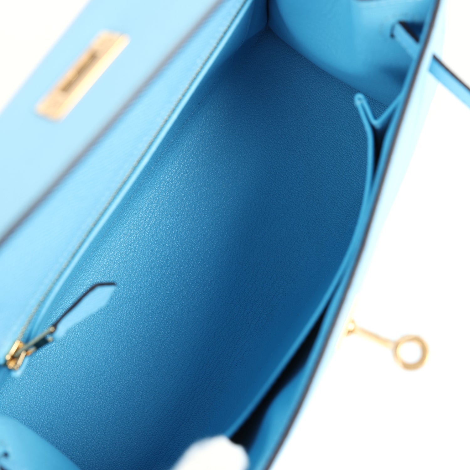 Hermès Kelly Sellier 25 Celeste Epsom Gold Hardware Hermès Kelly Sellier 25 Celeste Epsom Gold Hardware