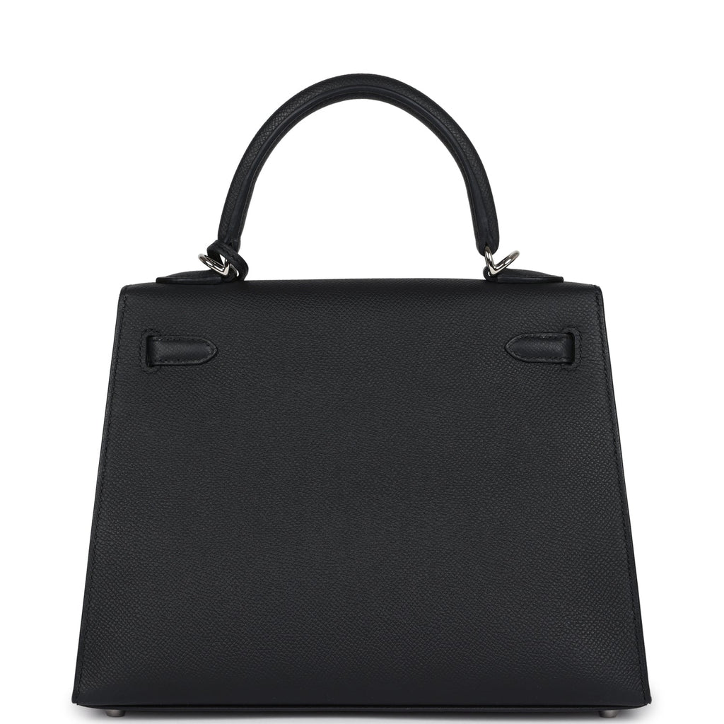 Hermes Kelly Sellier 25 Black Epsom Palladium Hardware Hermes Kelly Sellier 25 Black Epsom Palladium Hardware