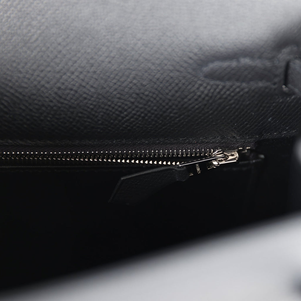 Hermes Kelly Sellier 25 Black Epsom Palladium Hardware Hermes Kelly Sellier 25 Black Epsom Palladium Hardware