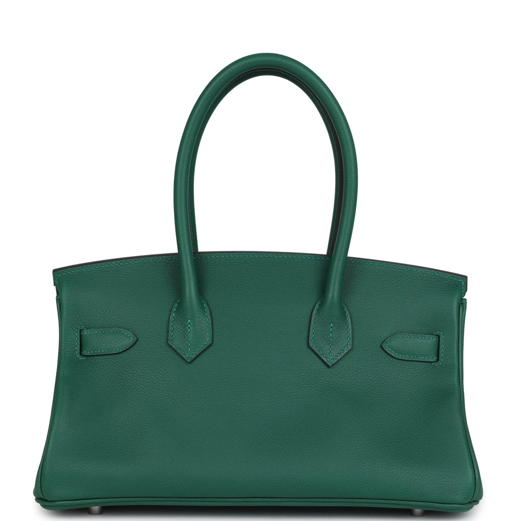 Hermès Shoulder Birkin Light 29 Vert Moyen Evercolor Palladium Hardware Hermès Shoulder Birkin Light 29 Vert Moyen Evercolor Palladium Hardware