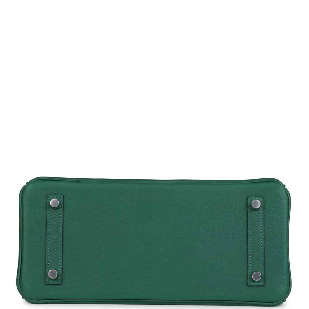 Hermès Shoulder Birkin Light 29 Vert Moyen Evercolor Palladium Hardware Hermès Shoulder Birkin Light 29 Vert Moyen Evercolor Palladium Hardware