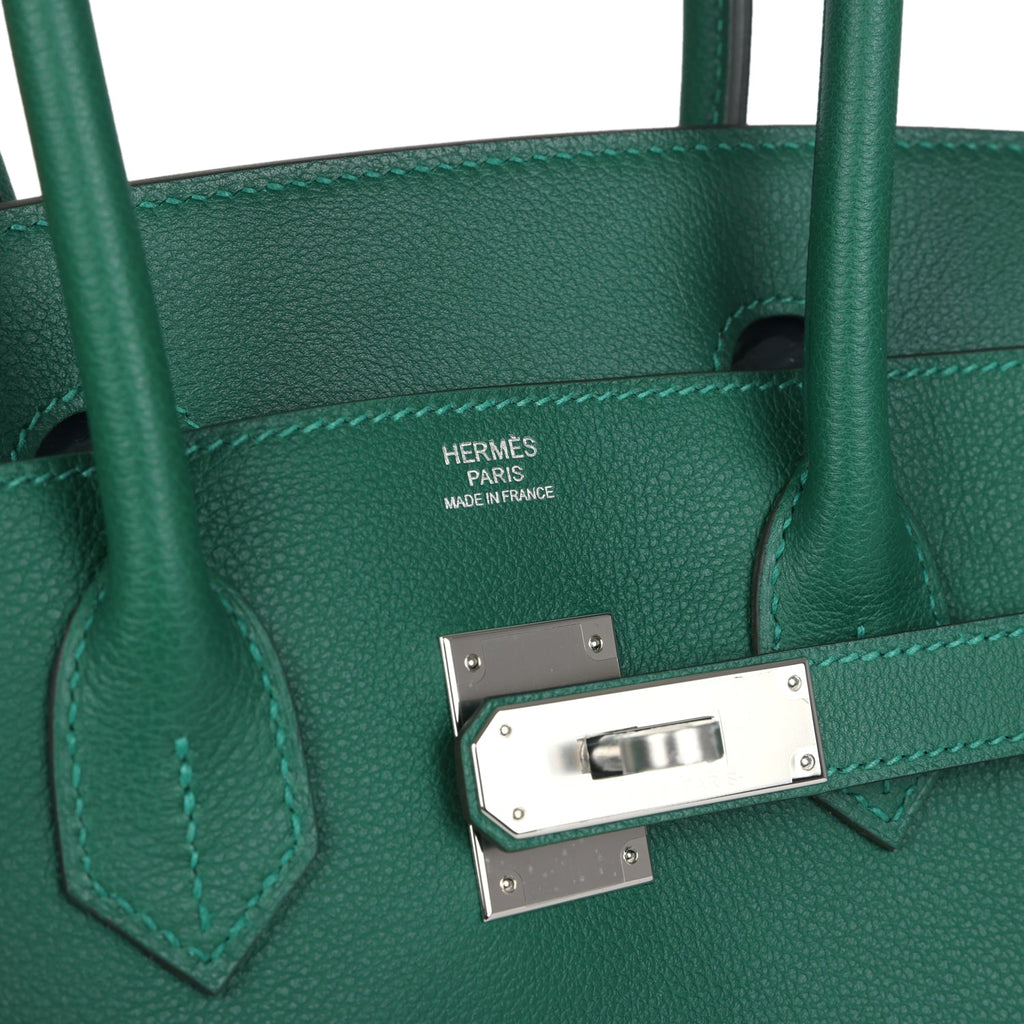 Hermès Shoulder Birkin Light 29 Vert Moyen Evercolor Palladium Hardware Hermès Shoulder Birkin Light 29 Vert Moyen Evercolor Palladium Hardware