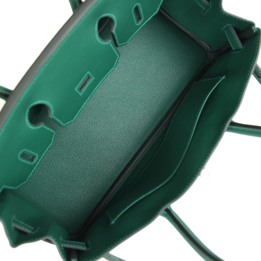 Hermès Shoulder Birkin Light 29 Vert Moyen Evercolor Palladium Hardware Hermès Shoulder Birkin Light 29 Vert Moyen Evercolor Palladium Hardware